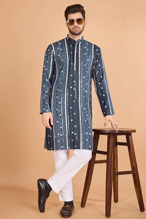 Exclusive Full Heavy Embroidered Wedding Special Mens Kurta