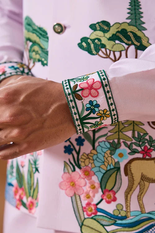 Vantara Design Luxury Lavender Mens Wear Koti Kurta