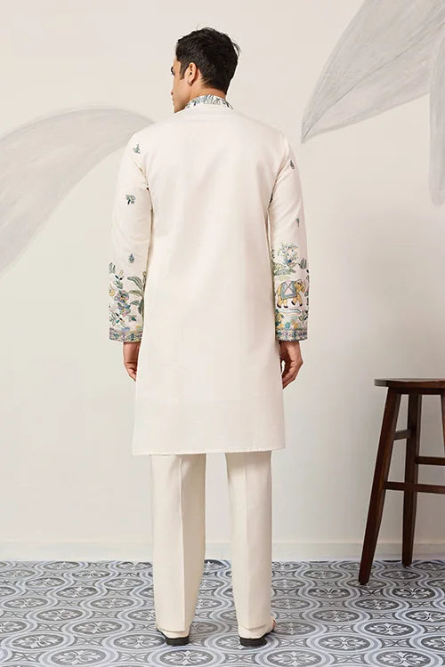 Luxury White Kurta for Indian Wedding Mens Wear