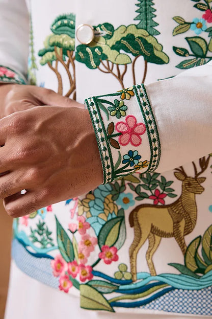 Vantara Style Premium White Mens Wear Koti Kurta Collection