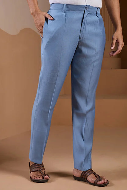 Vibrant Sky Blue Koti Kurta Pajama for Mens Outfits