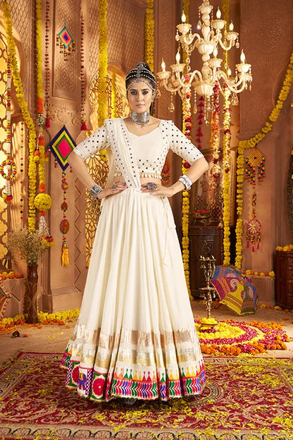 Premium White Chaniya Choli Set For Navratri Special