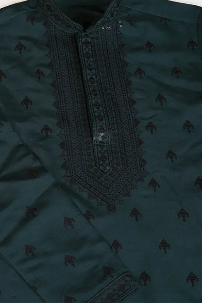Green Designer Kurta For Men - Festive & Wedding