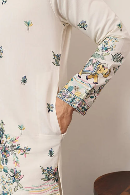 Luxury White Kurta for Indian Wedding Mens Wear