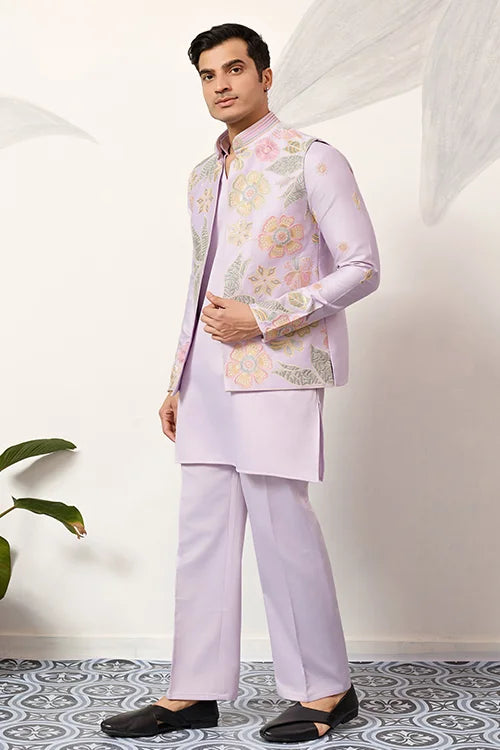 Mens Wear Designer Luxury Koti Kurta Set For Carnival Season