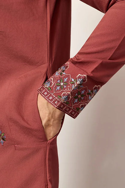 Luxury Royal Look Orange Kurta With Dupatta For Mens Collection