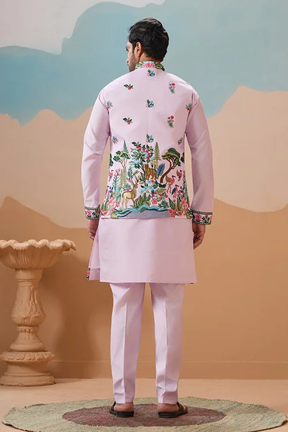 Vantara Design Luxury Lavender Mens Wear Koti Kurta