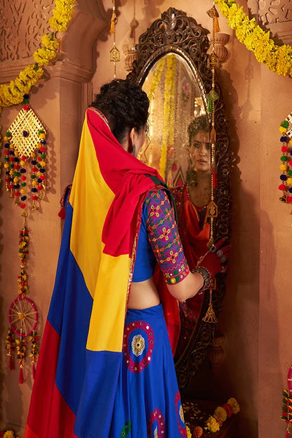 Royal Blue Color Traditional Chaniya Choli For Navratri