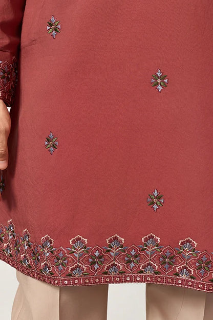 Luxury Royal Look Orange Kurta With Dupatta For Mens Collection