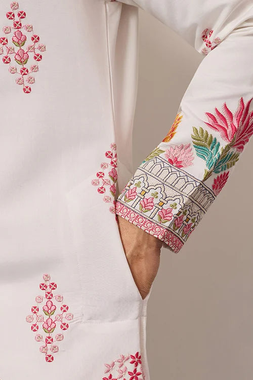 Royal Prince White Kurta Outfit For Mens Wear Collection