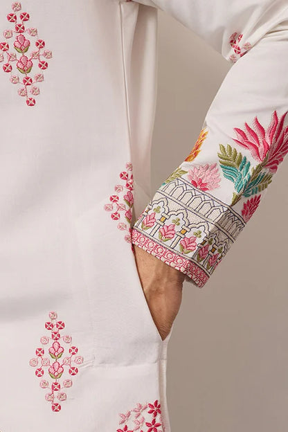 Royal Prince White Kurta Outfit For Mens Wear Collection