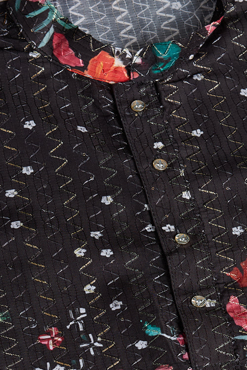 Classy Black Comfortable Kurta Clothes For Men