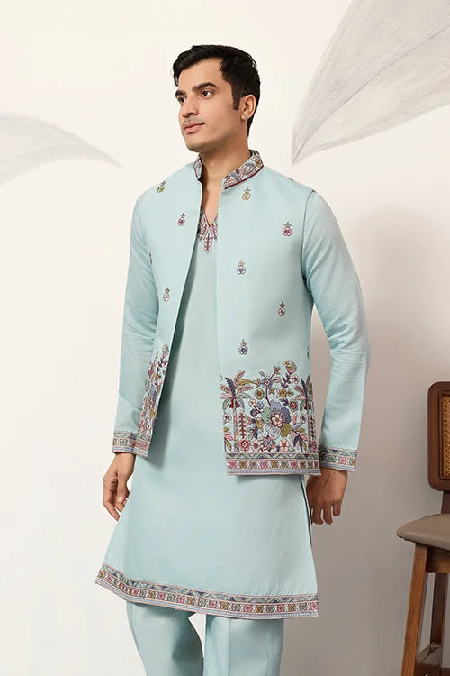 Elegant Groom Pista Koti Kurta Pant For Wedding Special