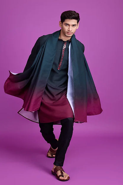 Traditional Kurta Dupatta Set Hand Mirror Work Perfection