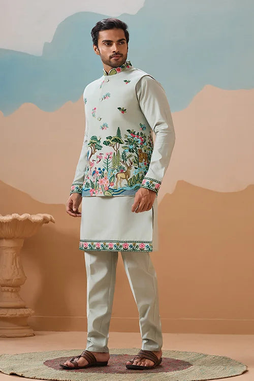 Trendy Royal Pista Ethnic Wear Koti Kurta Set for Men