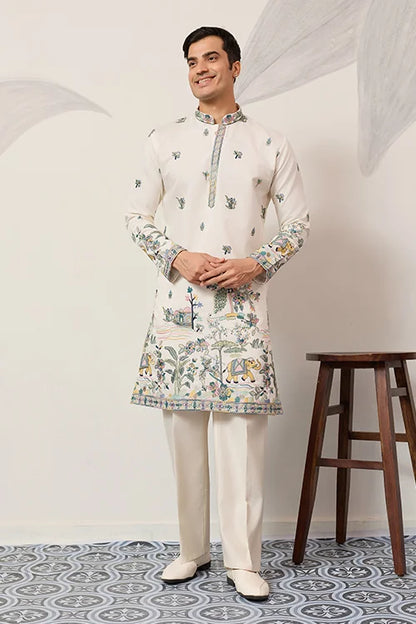 Luxury White Kurta for Indian Wedding Mens Wear