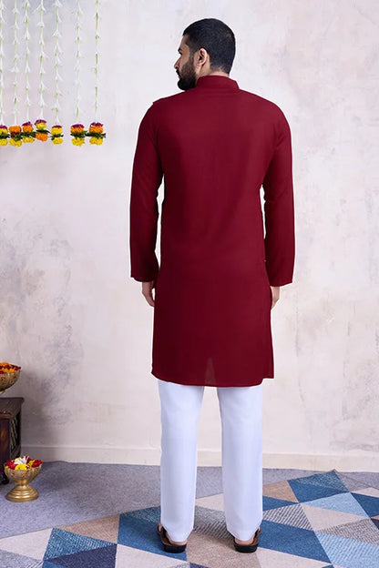 Maroon Color Navratri Special For Mens Wear Collection