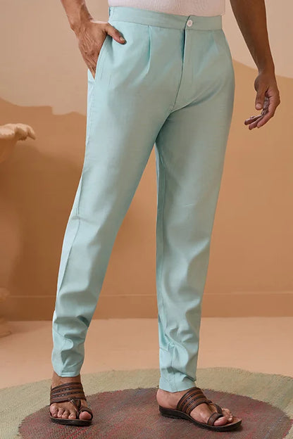 Stylish Sky Color Mens Koti Kurta Set Collection