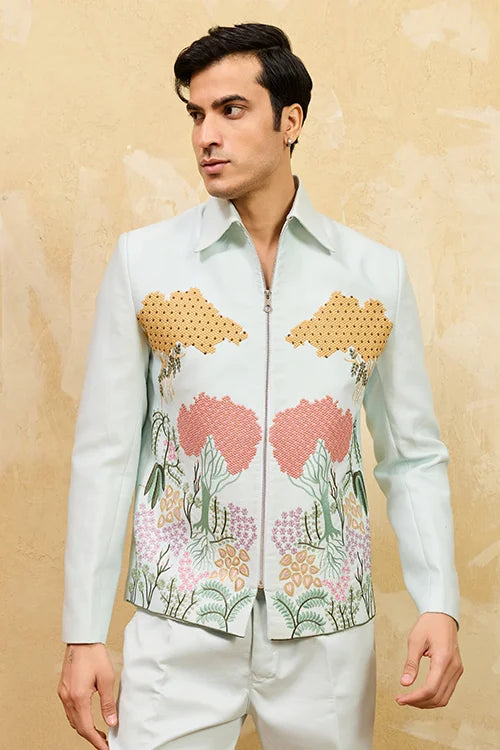 Premium Sky Bomber Jacket And Pant Combo For Mens Wear