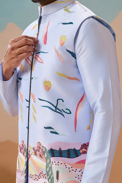 Sky Exclusive Wedding Wear Koti Kurta Pair with Mens Wear