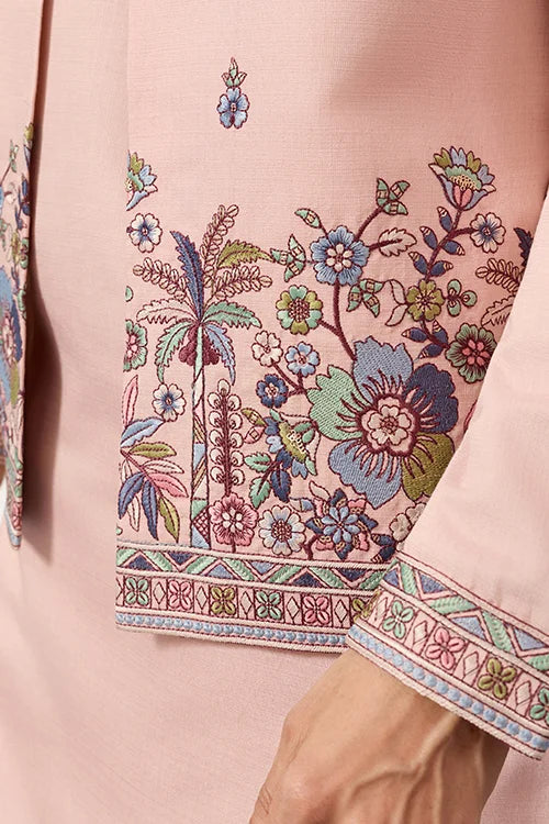 Royal Groom Ceremony Peach Koti Kurta Pair Mens Wear