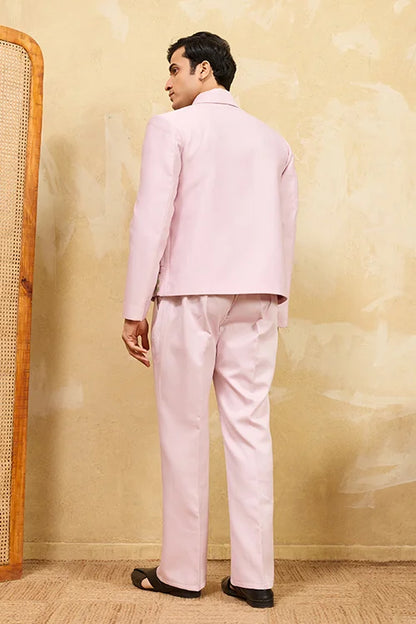 Mens Wear Special Pink Velvet Bomber Jacket Set