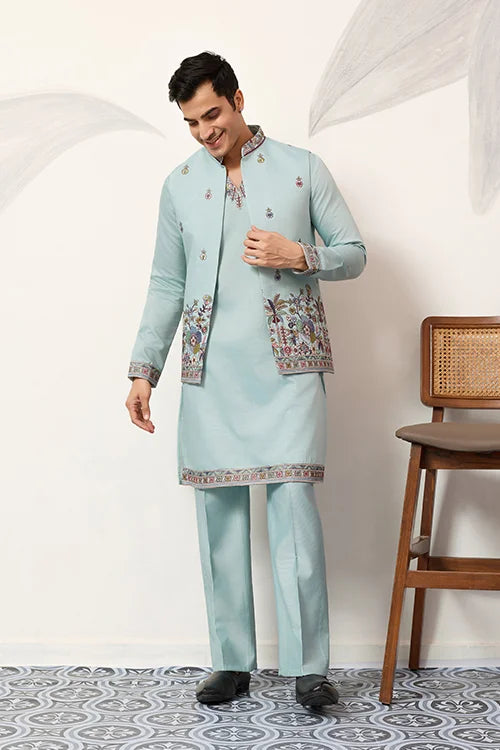 Elegant Groom Pista Koti Kurta Pant For Wedding Special