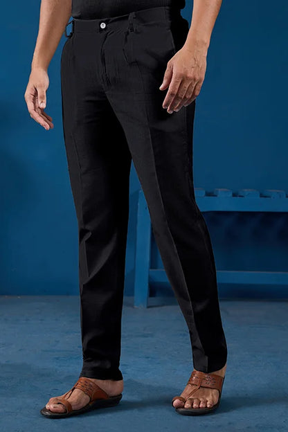 Classy Black Mirror Kurta Pant Wedding Outfit for Mens