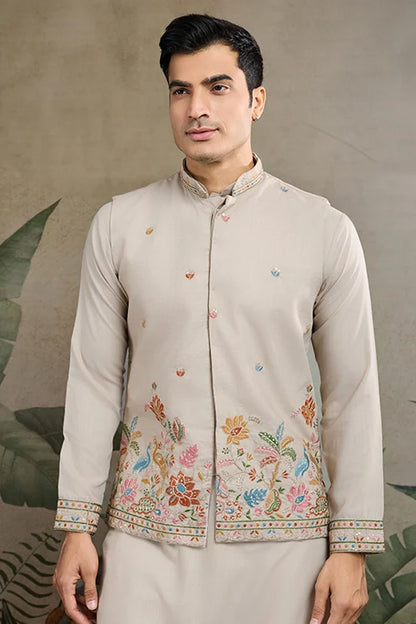 Stylish Ivery Men's Kurta Koti Set – Trendy & Elegant