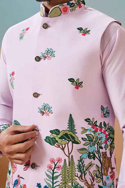 Vantara Design Luxury Lavender Mens Wear Koti Kurta