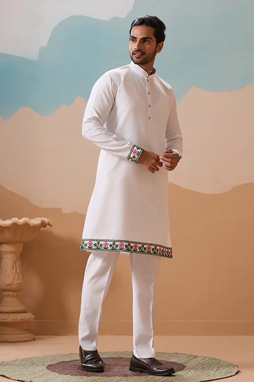 Vantara Style Premium White Mens Wear Koti Kurta Collection
