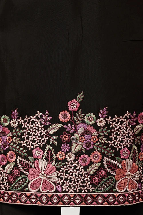 Festive Wear Premium Black Kurta Pant Set For Mens