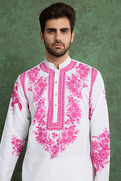Digital Printed Ready To Wear Kurta And Pajama For Men