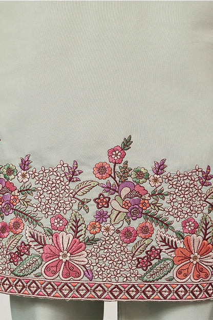 Pista Green Kurta Pant Set For Wedding & Festive Wear