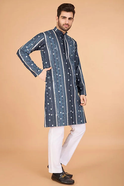 Exclusive Full Heavy Embroidered Wedding Special Mens Kurta