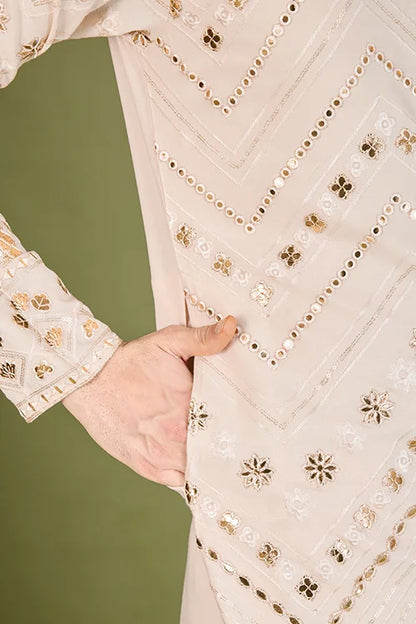 Stylish Ivery Silk Kurta For Special Occasions