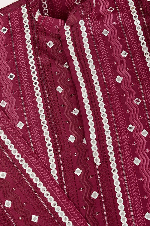 Maroon Traditional Look Ethnic Wear Kurta For Men