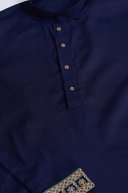 Navy Men's Kurta Koti Set – Stylish & Elegant