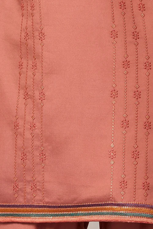 Elegant Royal V Style Orange Kurta Pant For Mens Wear