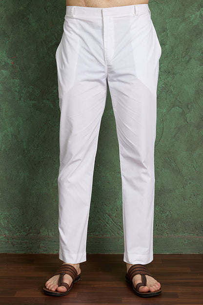 Buy Ethnic Style White & Pink Designer Kurta For Men