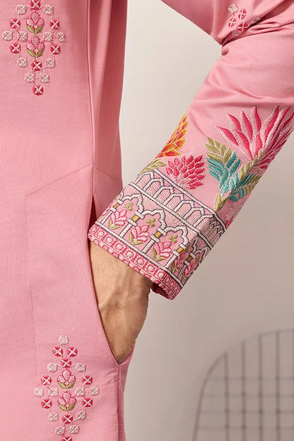 New Stylish Trendy Pink Color Kurta For Mens Wear