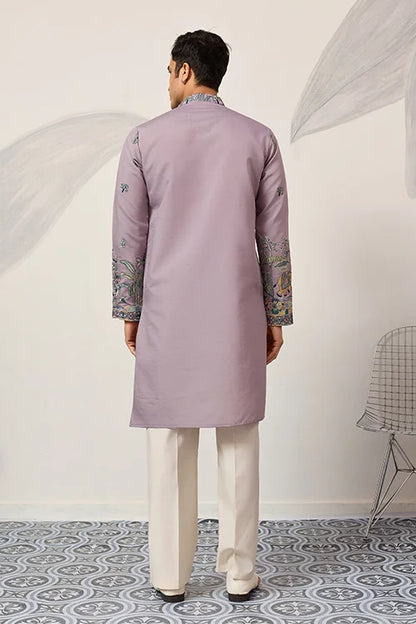 Traditional Purple Wedding Kurta for Mens Wear