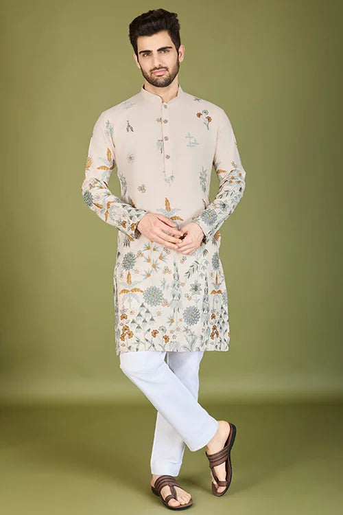 Viscose Rayon Designer Men's Kurta Online