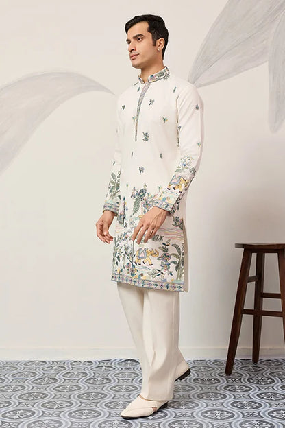 Luxury White Kurta for Indian Wedding Mens Wear