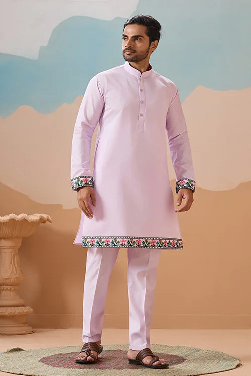 Vantara Design Luxury Lavender Mens Wear Koti Kurta