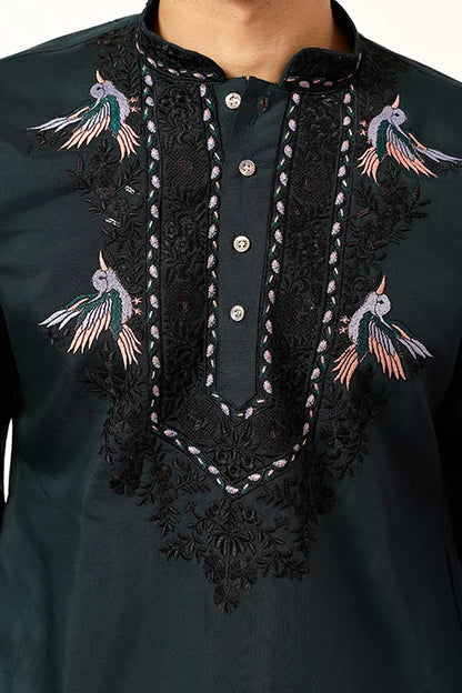 The Ultimate Designer Green Kurta With Dupatta For Mens Wear