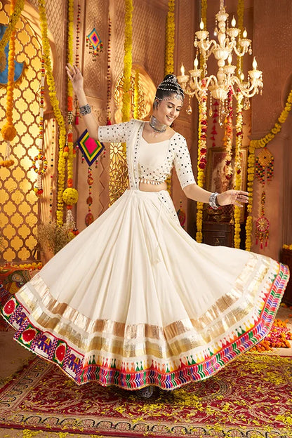 Premium White Chaniya Choli Set For Navratri Special